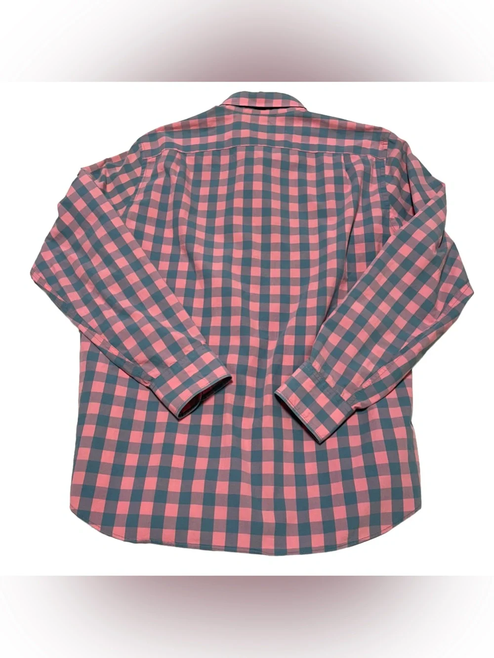J Crew Men's Button-Down Check Shirt in Pink and Gray